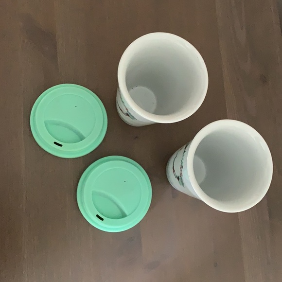 David’s Tea Christmas Wreath Ceramic To Go Cups - Picture 7 of 7